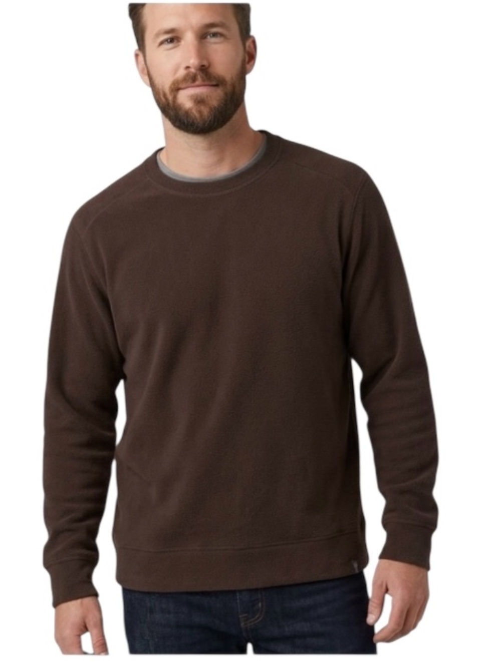 Stio Men’s Fleece Turpin Sweatshirt Sz L Brown Gorpcore Cabincore Outdoor Warm